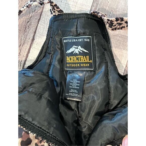 Pacific Trail Outdoor Wear Leopard Snow Bib Overalls Insulated 12‎ Months Chic - Picture 4 of 7